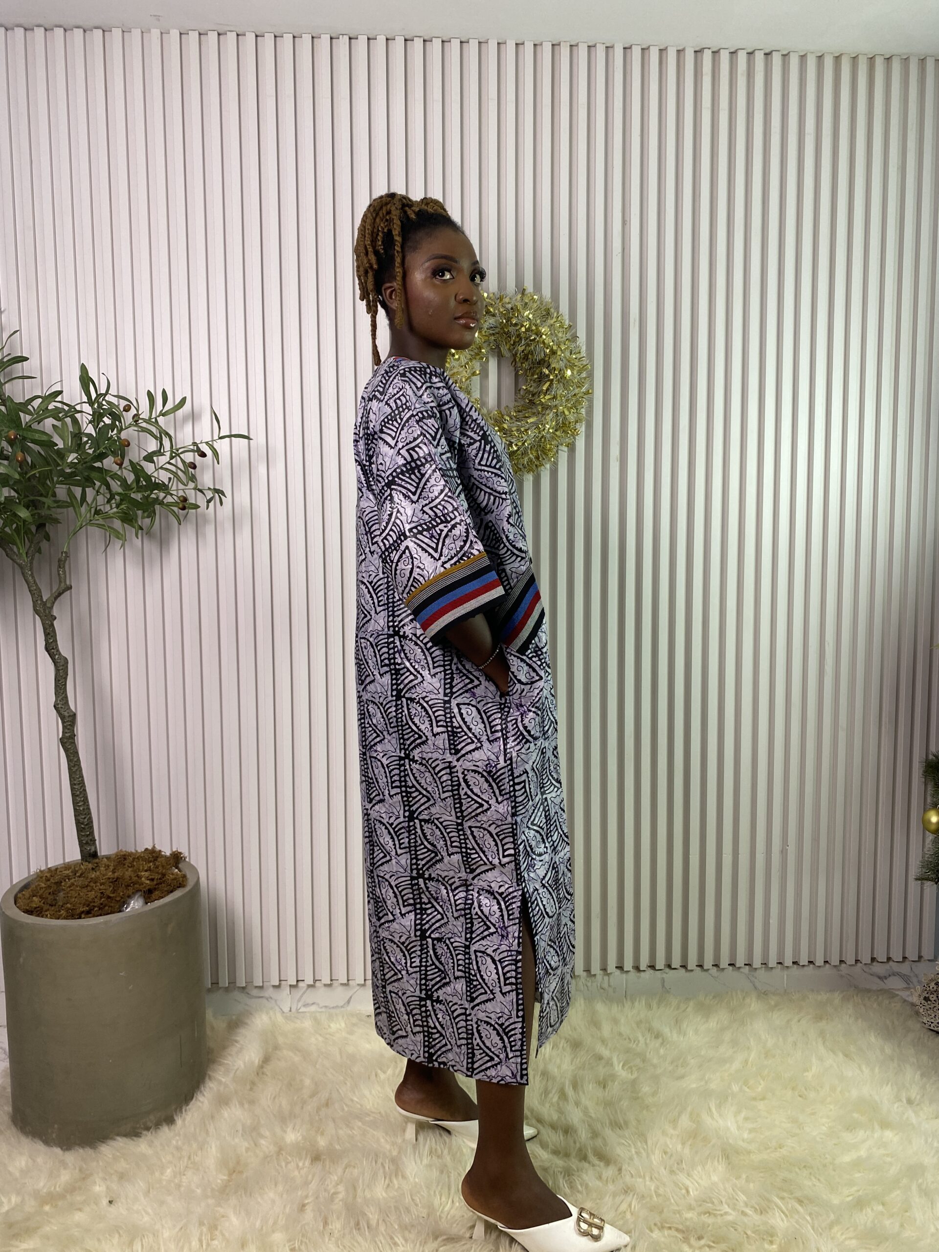 Heritage Kampala Boubou Dress with Aso Oke Accents (Women) - Image 2